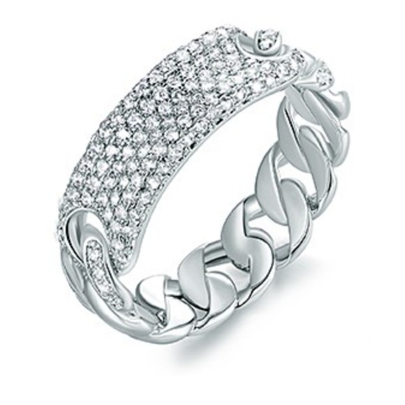 🆕💍💎Cubic Zirconia Silvertone Chain Sz 7💍 - Picture 7 of 8